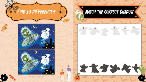 SCARY SPOOKY CREEPY CUTE STICKER COLOR & ACTIVITY BOOK - CHARTWELL BOOKS